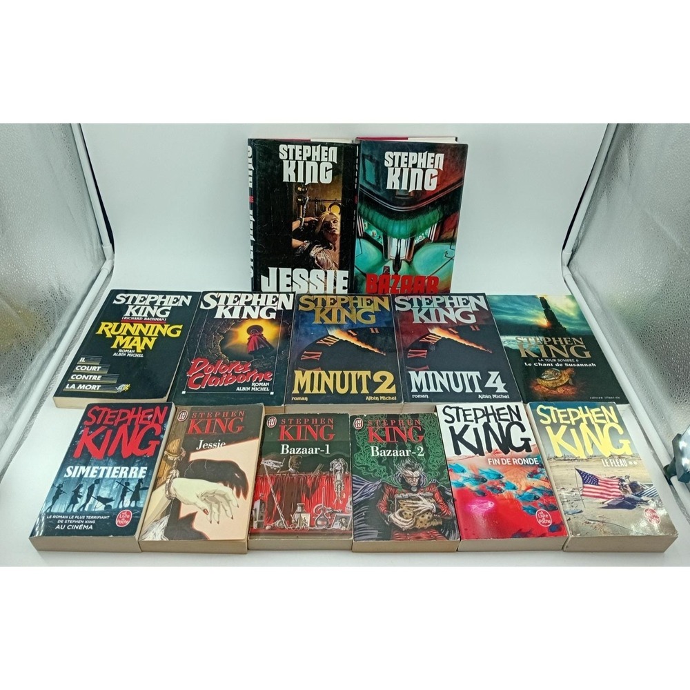 Lot 13 Stephen King Books Mixed HC‎ PB French Horror Thriller Novel bundle